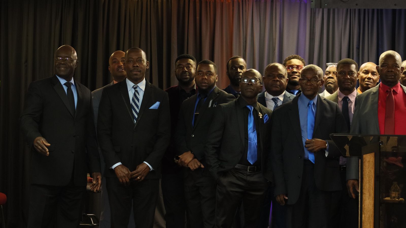 Men of the church gathered together