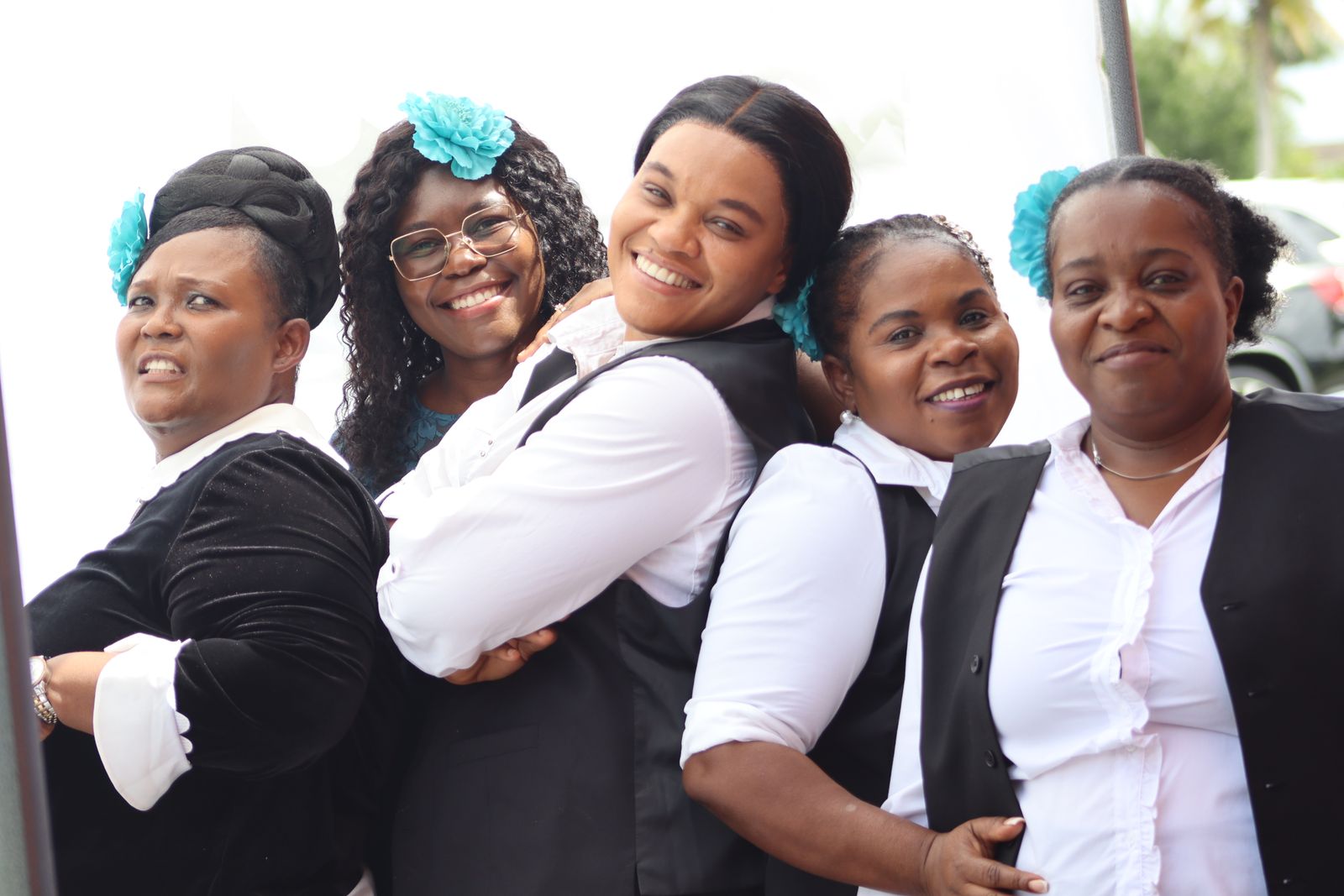 Women of the church smiling together